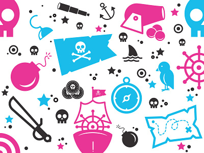 Pirate Pattern deisgn fun graphic deisgn illustration illustrator kids pattern pirate pirates vector