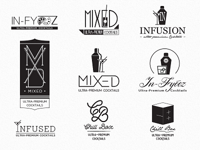 Ultra-Premium Cocktails Logos alcohol brand branding cocktails deisgn drinks fruit graphic design logo logos type typo