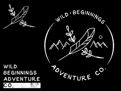 Wild Beginnings Adventure Co. - Logo WIP adventure brand branding deisgn feather graphic design logo logos type typo vetor