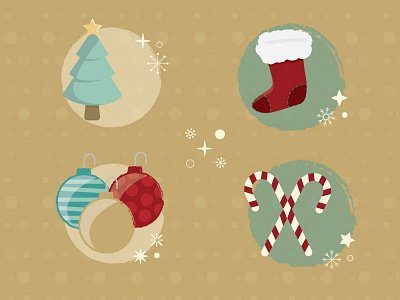Christmas Elements candy christmas christmas tree design fun holidays illustration ornaments stocking tree vector winter