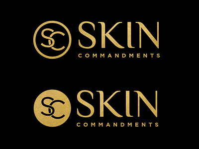 Skin Commandments beauty black brand branding deisgn gold graphic design logo logos type typo vetor