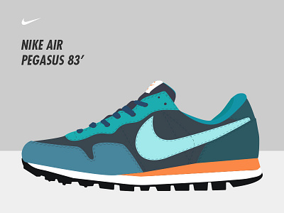 Nike Air Pegasus '83 design graphic design illustration illustrator nike nike air nike pegasus pegasus running shoe sneaker vector