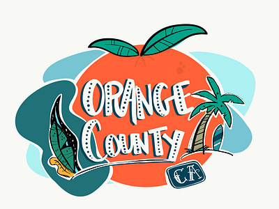 Orange County 🍊 adobe adobe draw adobe sketch california hand drawn illustration ipadpro orange orange county type typography