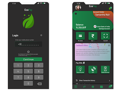 Ecopay(payment app) app graphic design illustration logo pay ui