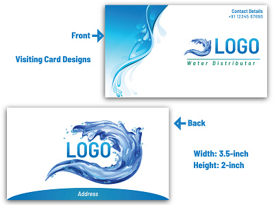 Visiting card Designs. branding business business cards graphic design visiting cards water business