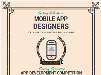 Mobile App Flyer app atlanta competition design flyer mobile visual volunteer