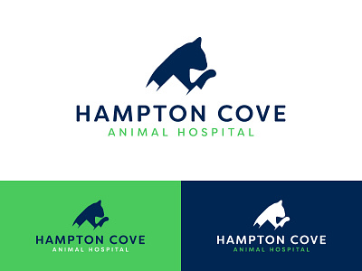 Hampton Cove Animal Hospital - Logo Design animal animal hospital branding branding design challenge hospital logo logo design negative space thirtylogos