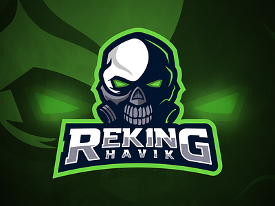 RekingHavik - Mascot Logo Design branding esports face gaming gas mask logo mascot