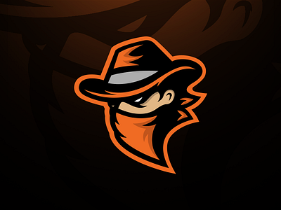 Bandit Mascot Logo bandana bandit branding cowboy design esports gaming logo mascot outlaw streaming