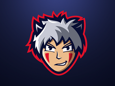 Hedi - Anime Mascot Logo anime branding design gaming logo mascot sports streamer streaming wolf