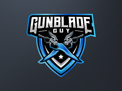 Gunblade Guy Logo Concept branding concept final fantasy gaming gunblade guy logo logo design streamer vector
