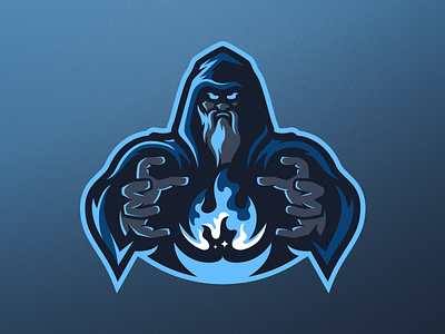 Elder Mage Mascot Logo blue branding elder esports gaming logo logo design mage magic mascot mascot logo sports streamer streaming vector wizard