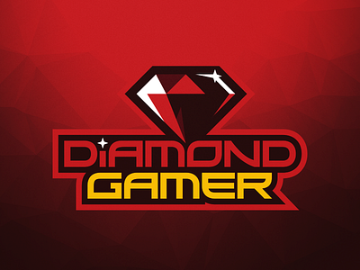 Diamond Gamer Logo branding branding design diamond gamer gaming illustration logo logo design red sports streamer logo streaming twitch vector