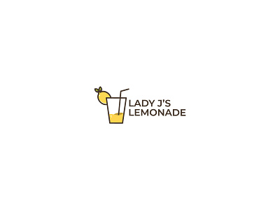 lemon Drink logo brand lemon lineart minimal yellow