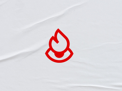 hot + eye logo brand branding eye lineart logo minimal