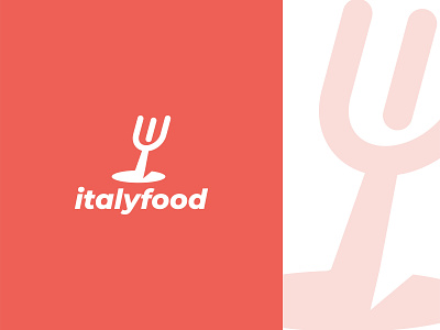 food logo brand branding flatlogo italy logo minimal red vector