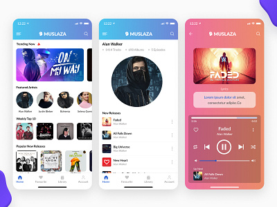 Music App - MUSLAZA | User Interface