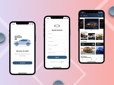 Car Application || User - Interface automobile buy car figma motors onboarding screen rent sell signup typography ui ux