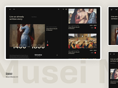 Concept - Musei Milanesi app experience experiment homepage interaction museum ui ux uidesign