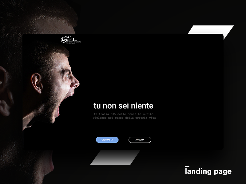 Campaign - domestic violence ux ui web page landing campaign violence