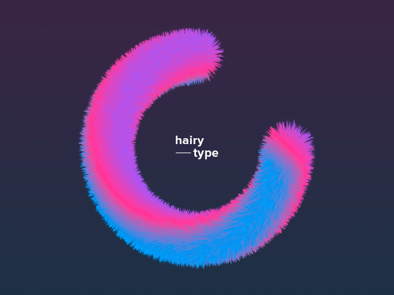 Hairy Type typography art type design typeface design ui typography