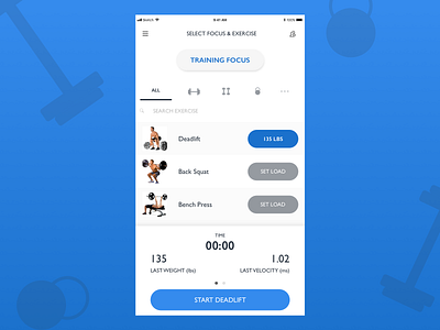 Weight Training App Challenge app athlete challenge design design challenge fitness fitness app mobile ui ux weight weight lifting weightlifter