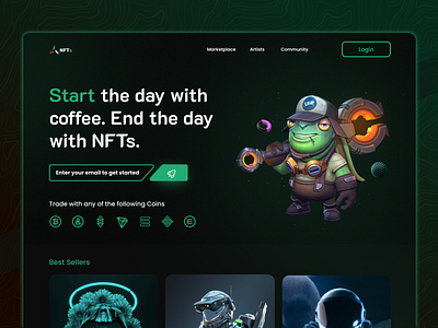 NFT Marketplace Header