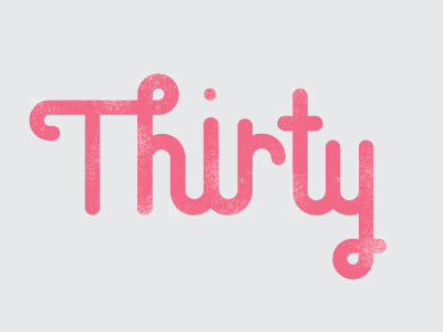 Dirty Thirty 30 lettering pink