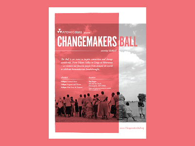 Changemakers Ball Invite ball gala invite nonprofit refugees