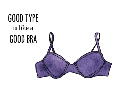 Good Type Good Bra 082017 bra illustration type analogy typography watercolor