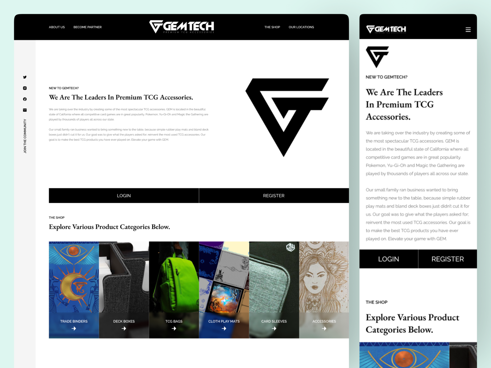 Gem Accessories site Design by Jay Logan on Dribbble