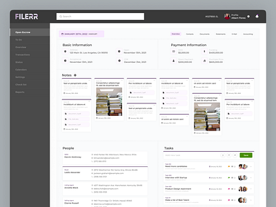 FILERR Dashboard Design