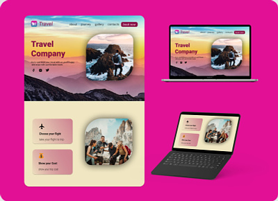 Travel Website app branding design graphic design illustration logo typography ui ux vector