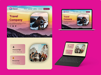 Travel Website app branding design graphic design illustration logo typography ui ux vector