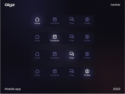 Bottom navigation, Navbar, Mobile app app bottomnavigation mobile navbar navigation ui