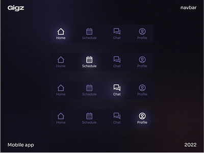 Bottom navigation, Navbar, Mobile app app bottomnavigation mobile navbar navigation ui