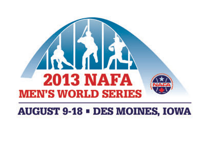 2013 NAFA Mens World Series Logo event logo nafa softball t shirt