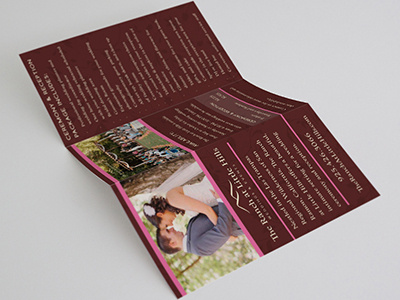 Tralh wedding trifold front