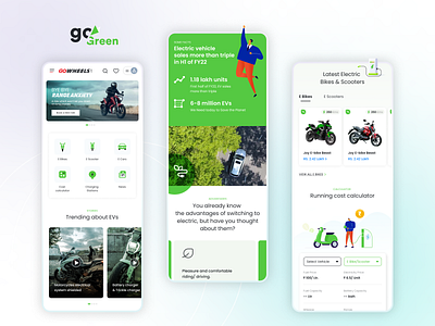 GOWHEELS EV news page UI concept