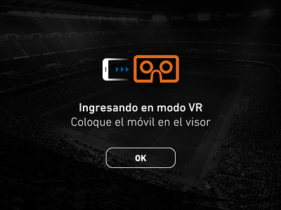 Entel fútbol VR app design ui
