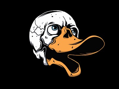 i call it "Duck Skull" graphic design illustration logo vector