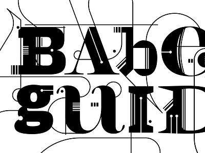 BABEL GUIDE / logo typo detail branding identity logo naming typo