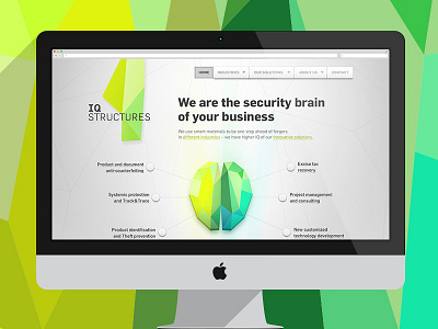 IQ STRUCTURES / homepage brain design home identity nano web