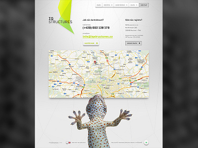 IQ STRUCTURES / contact page contact gecko identity nano web