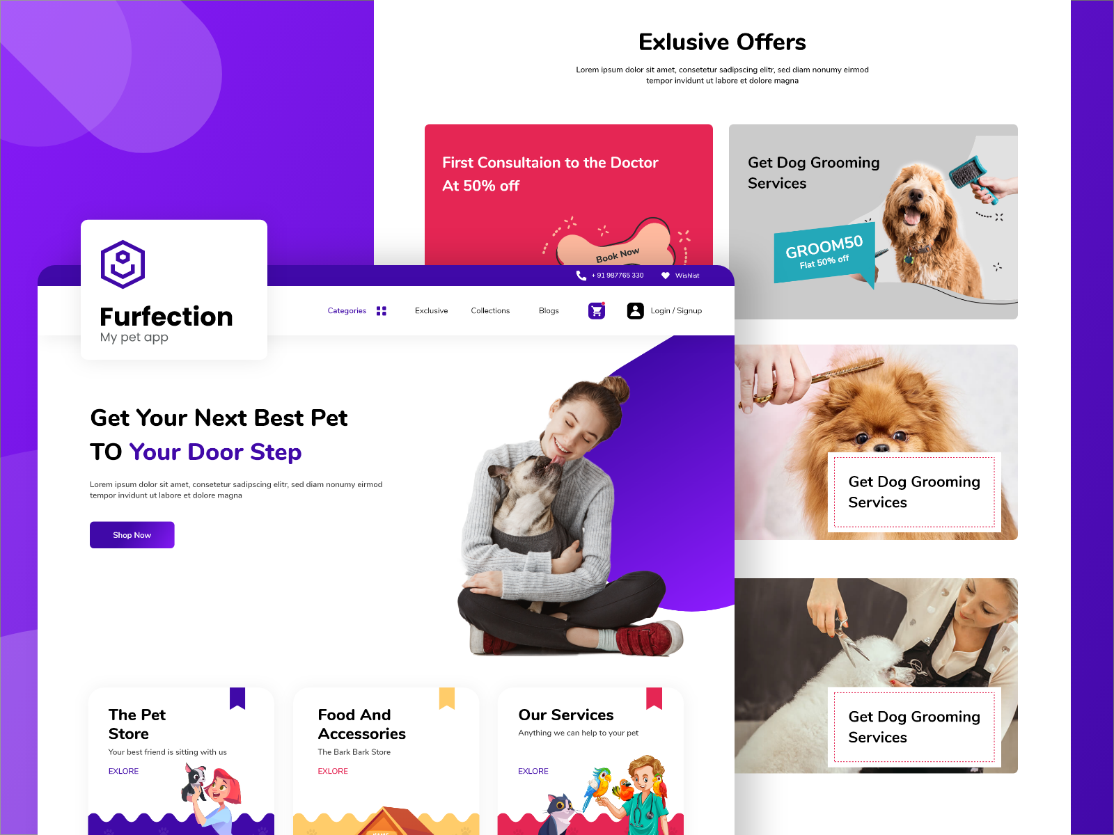 Ecommerce Website for Pets by Priyesh singhai on Dribbble