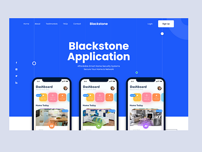 Blackstone Landing Page app branding design icon illustration logo typography ui ux vector