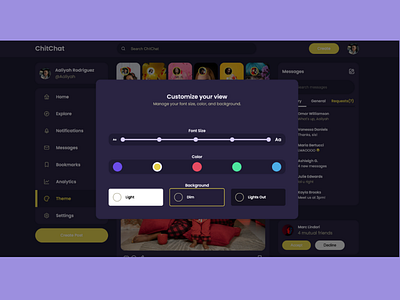 ChitChat | Social Media Website (Dim Mode/Theme Customization)