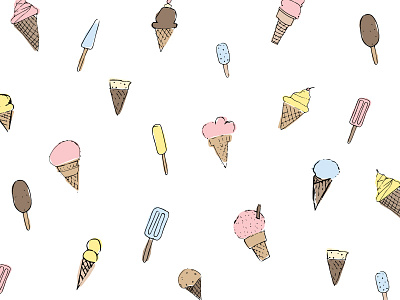 We all Scream for Ice Cream! doodles food ice cream illustrate illustration microns