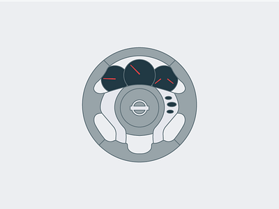 10 // 365 car daily illustration driving illustration illustration challenge steering wheel