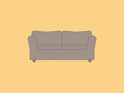 56 // 365 couch daily design furniture illustration